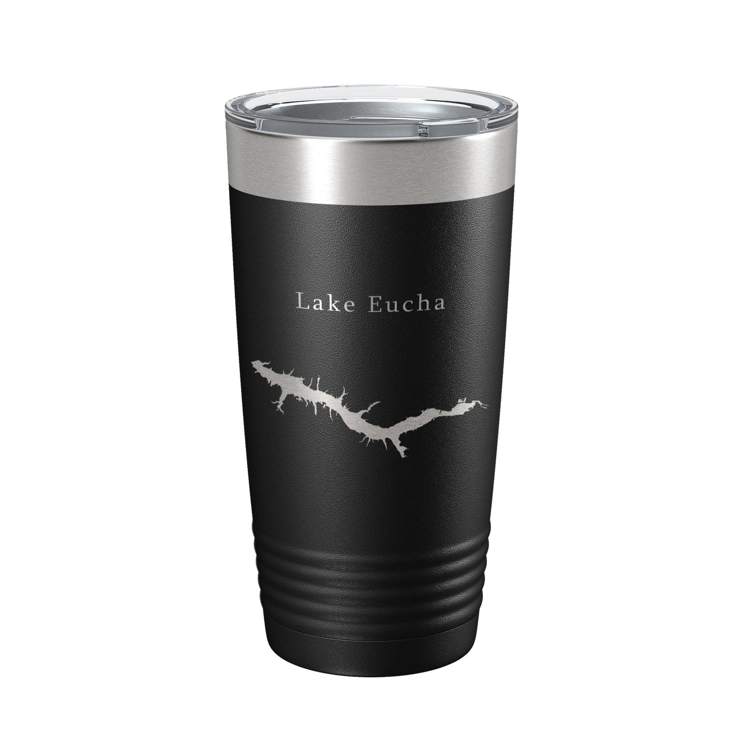 Lake Eucha Map Tumbler Travel Mug Insulated Laser Engraved Coffee Cup Oklahoma 20 oz-0