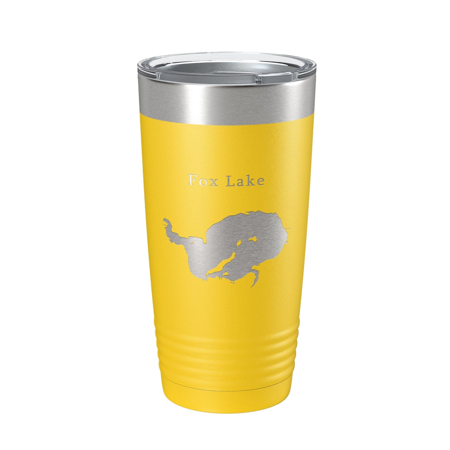 Fox Lake Map Tumbler Travel Mug Insulated Laser Engraved Coffee Cup Wisconsin 20 oz-19
