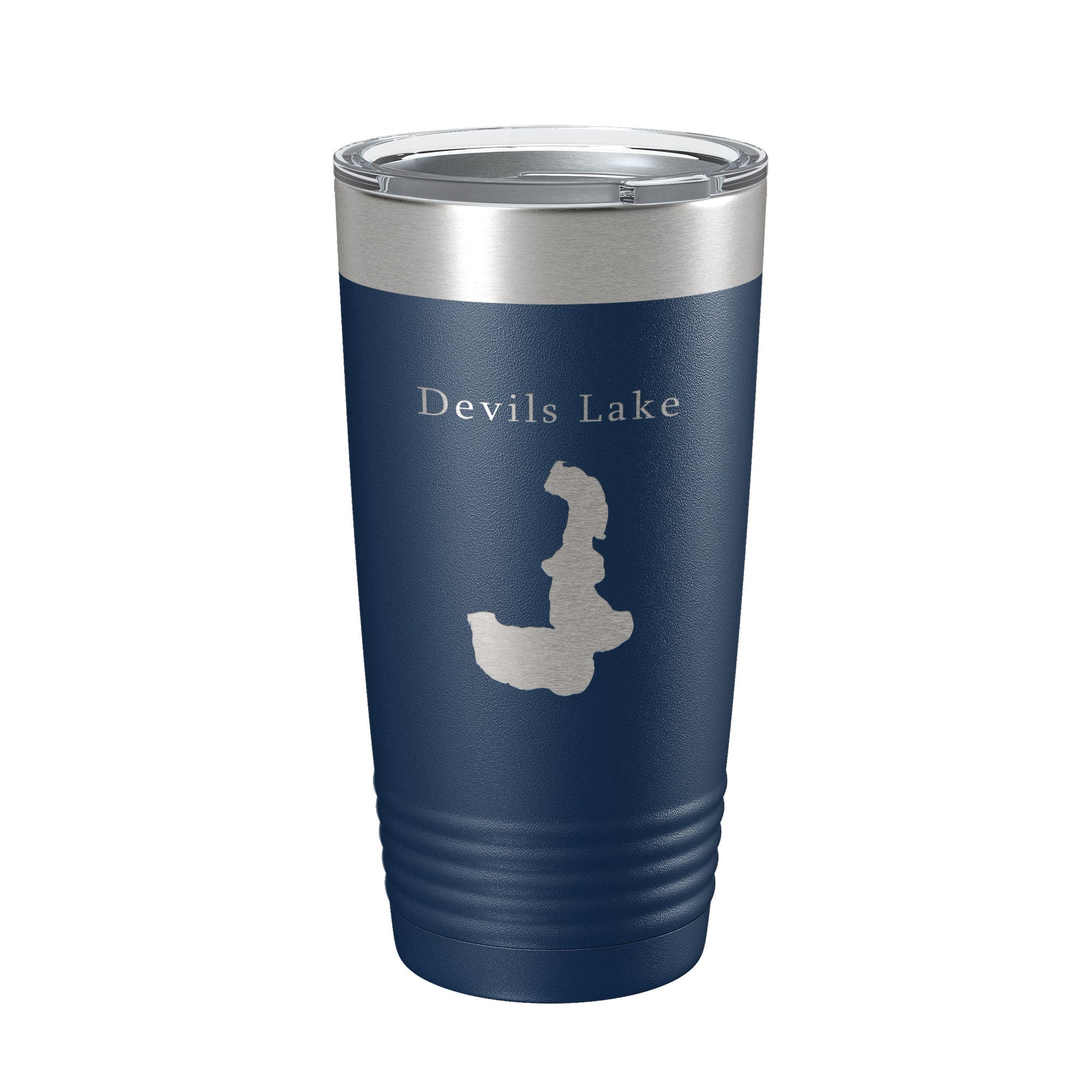 Devils Lake Map Tumbler Travel Mug Insulated Laser Engraved Coffee Cup Michigan 20 oz-2