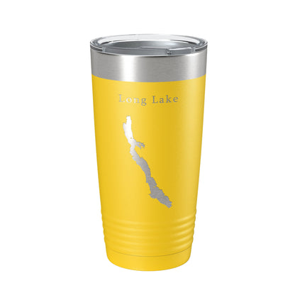 Long Lake Map Tumbler Travel Mug Insulated Laser Engraved Coffee Cup Maine 20 oz-19