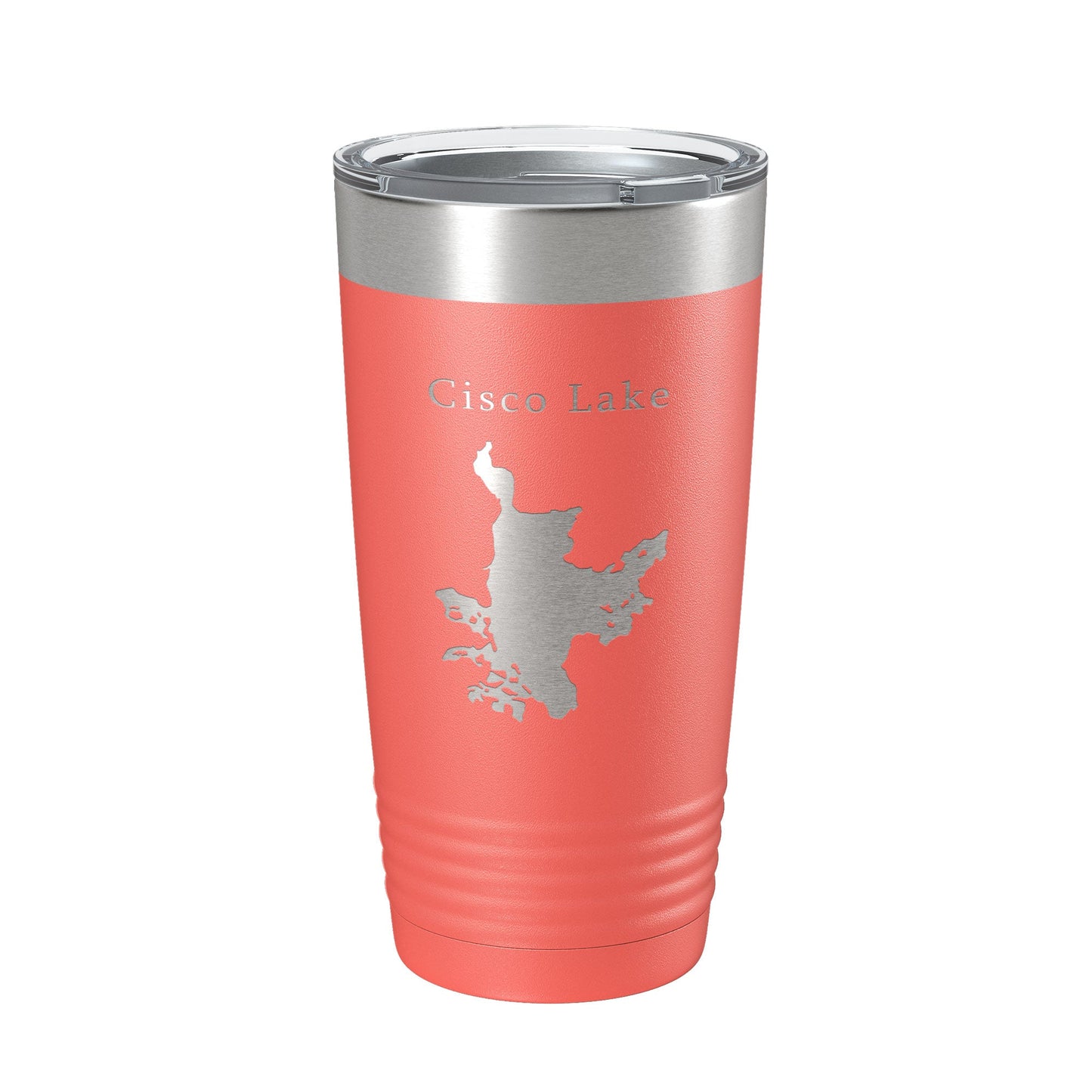 Cisco Lake Map Tumbler Travel Mug Insulated Laser Engraved Coffee Cup Michigan 20 oz-20