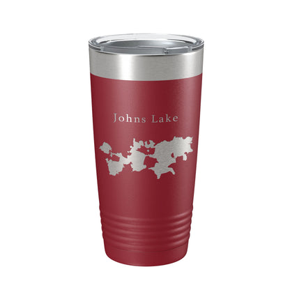 Johns Lake Map Tumbler Travel Mug Insulated Laser Engraved Coffee Cup Florida 20 oz-18