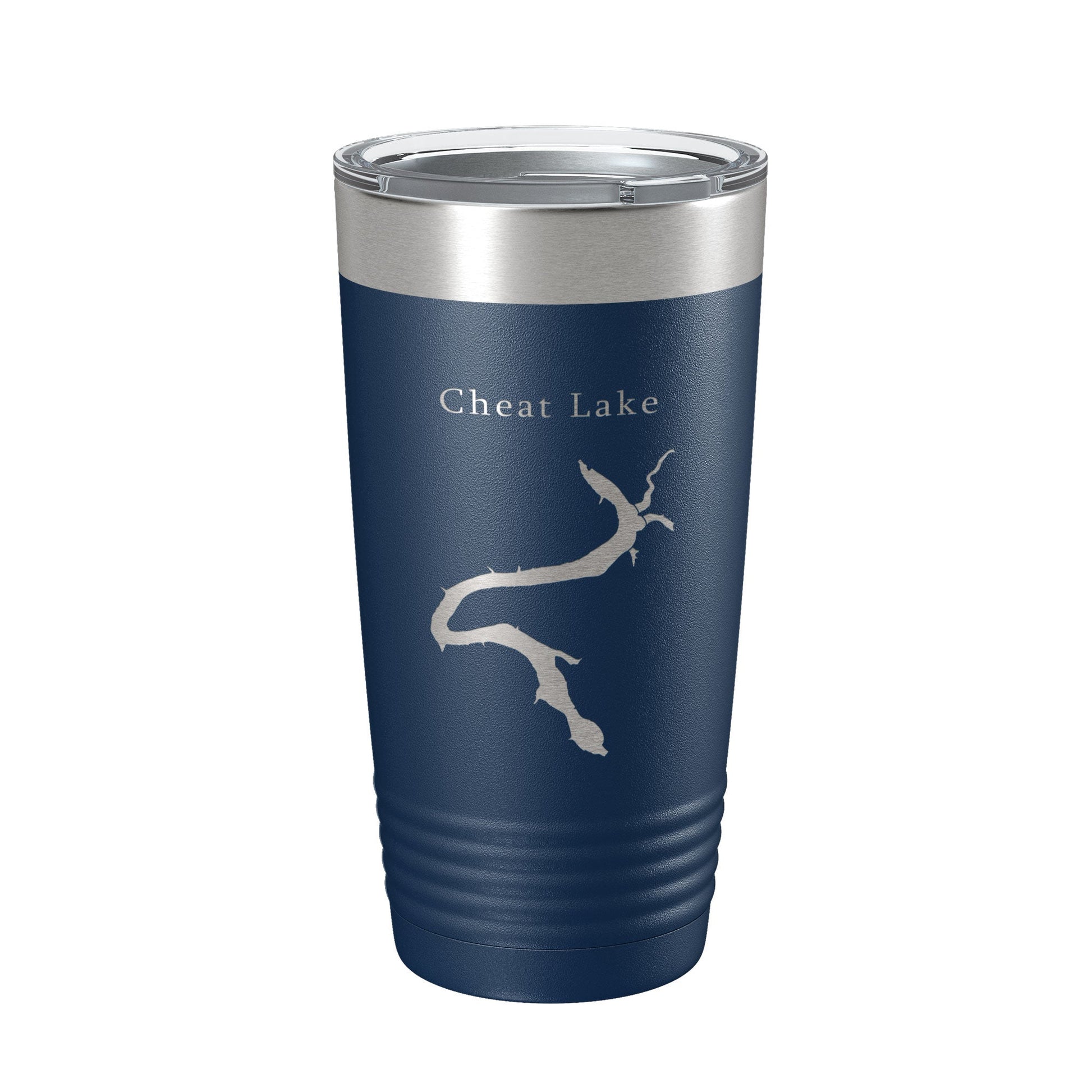 Cheat Lake Map Tumbler Travel Mug Insulated Laser Engraved Coffee Cup Morgantown West Virginia 20 oz-2