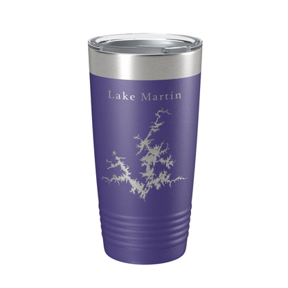 Lake Martin Map Tumbler Travel Mug Insulated Laser Engraved Coffee Cup Alabama 20 oz-15