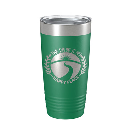 River Is My Happy Place Tumbler Travel Mug Insulated Laser Engraved Coffee Cup Birthday Float Trips Party Gift 20 oz-9