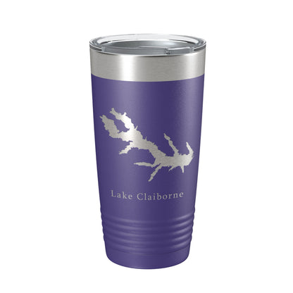 Lake Claiborne Map Tumbler Travel Mug Insulated Laser Engraved Coffee Cup Louisiana 20 oz-15