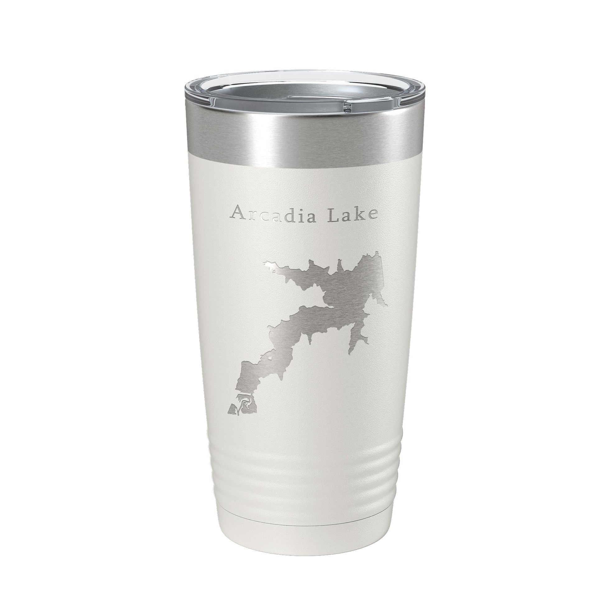 Arcadia Lake Map Tumbler Travel Mug Insulated Laser Engraved Coffee Cup Oklahoma 20 oz-1