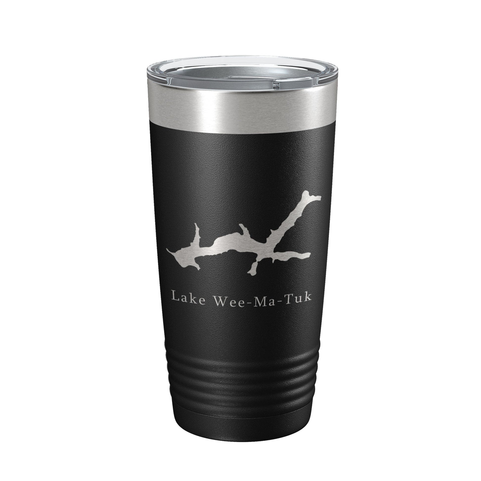 Lake Wee-Ma-Tuk Map Tumbler Travel Mug Insulated Laser Engraved Coffee Cup Illinois 20 oz-0