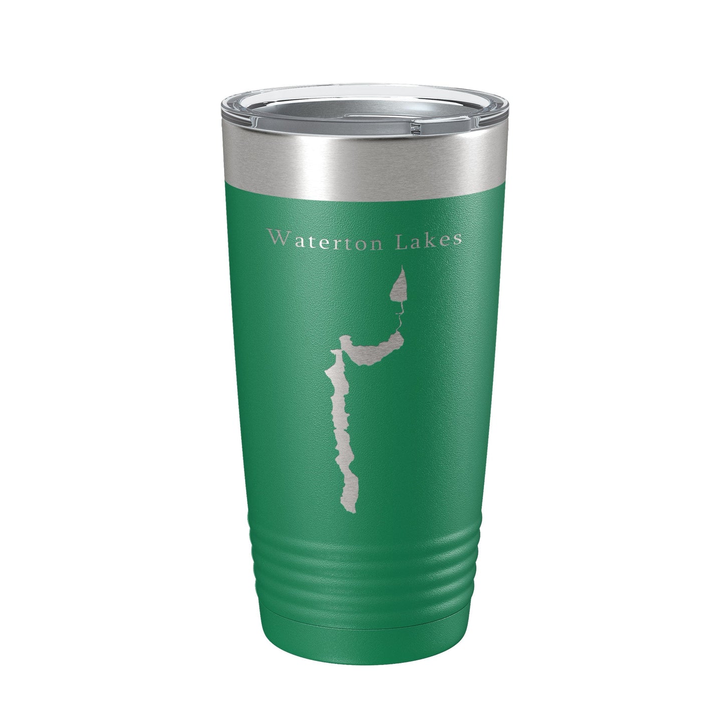 Waterton Lakes Upper Middle Lower Map Tumbler Travel Mug Insulated Laser Engraved Coffee Cup Montana Alberta 20 oz-9