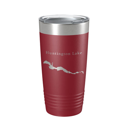 Huntington Lake Map Tumbler Travel Mug Insulated Laser Engraved Coffee Cup Indiana 20 oz-18