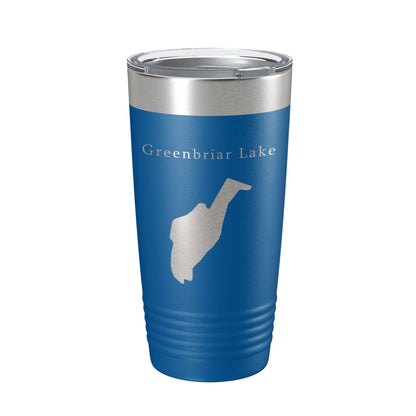 Greenbriar Lake Map Tumbler Travel Mug Insulated Laser Engraved Coffee Cup Maryland 20 oz-6