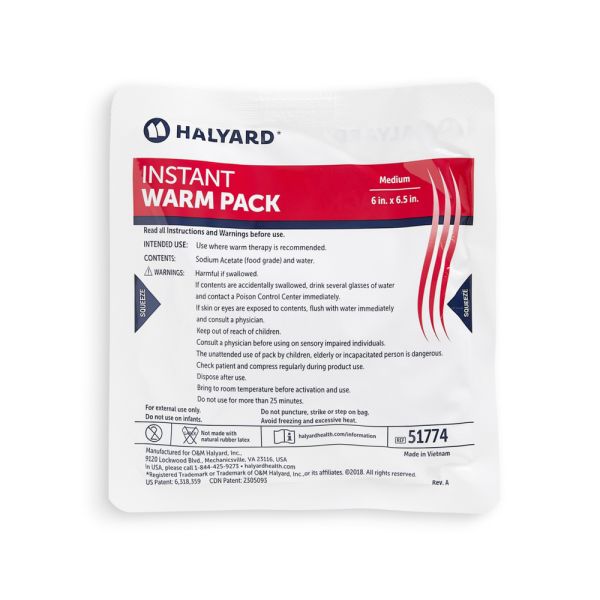 Halyard Instant Warm Packs, HAL 51776