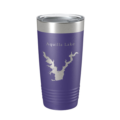 Aquilla Lake Map Tumbler Travel Mug Insulated Laser Engraved Coffee Cup Texas 20 oz-15