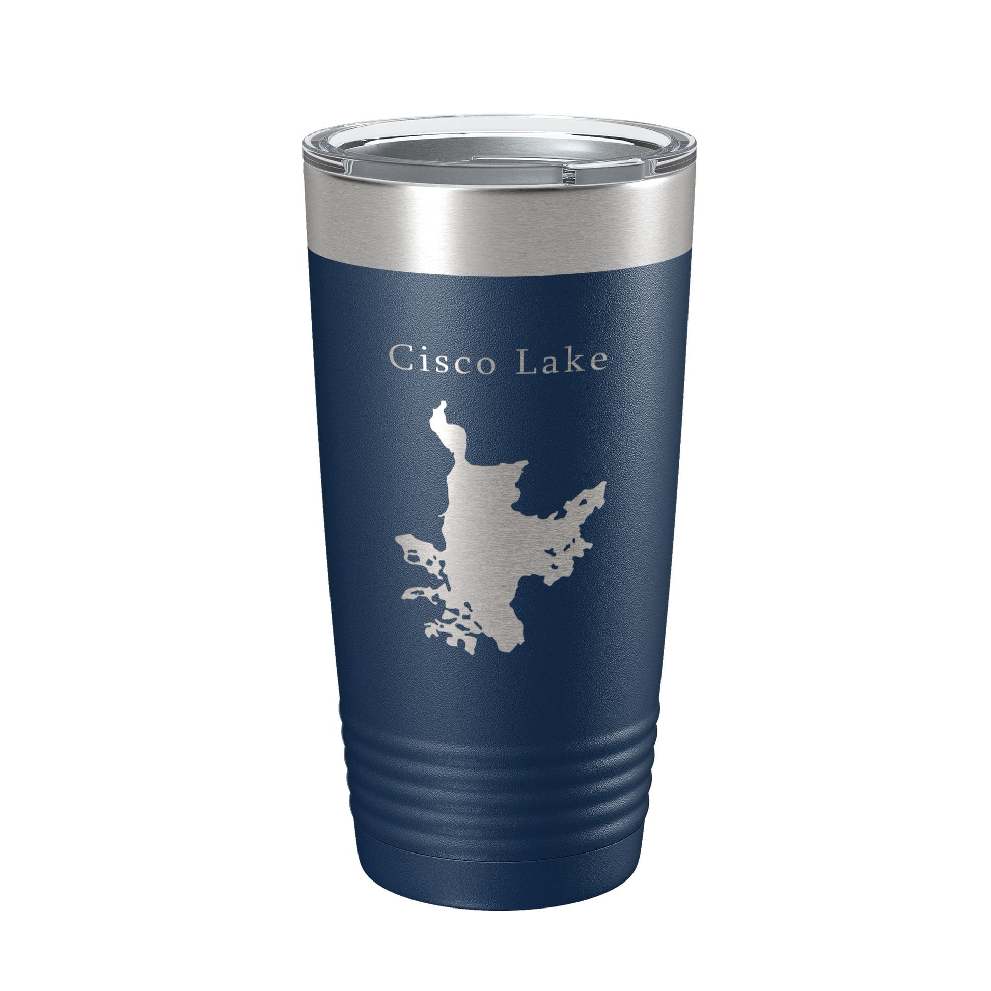 Cisco Lake Map Tumbler Travel Mug Insulated Laser Engraved Coffee Cup Michigan 20 oz-2
