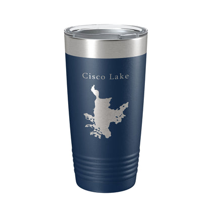 Cisco Lake Map Tumbler Travel Mug Insulated Laser Engraved Coffee Cup Michigan 20 oz-8