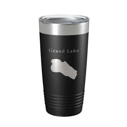 Grand Lake Map Tumbler Travel Mug Insulated Laser Engraved Coffee Cup Colorado 20 oz-0