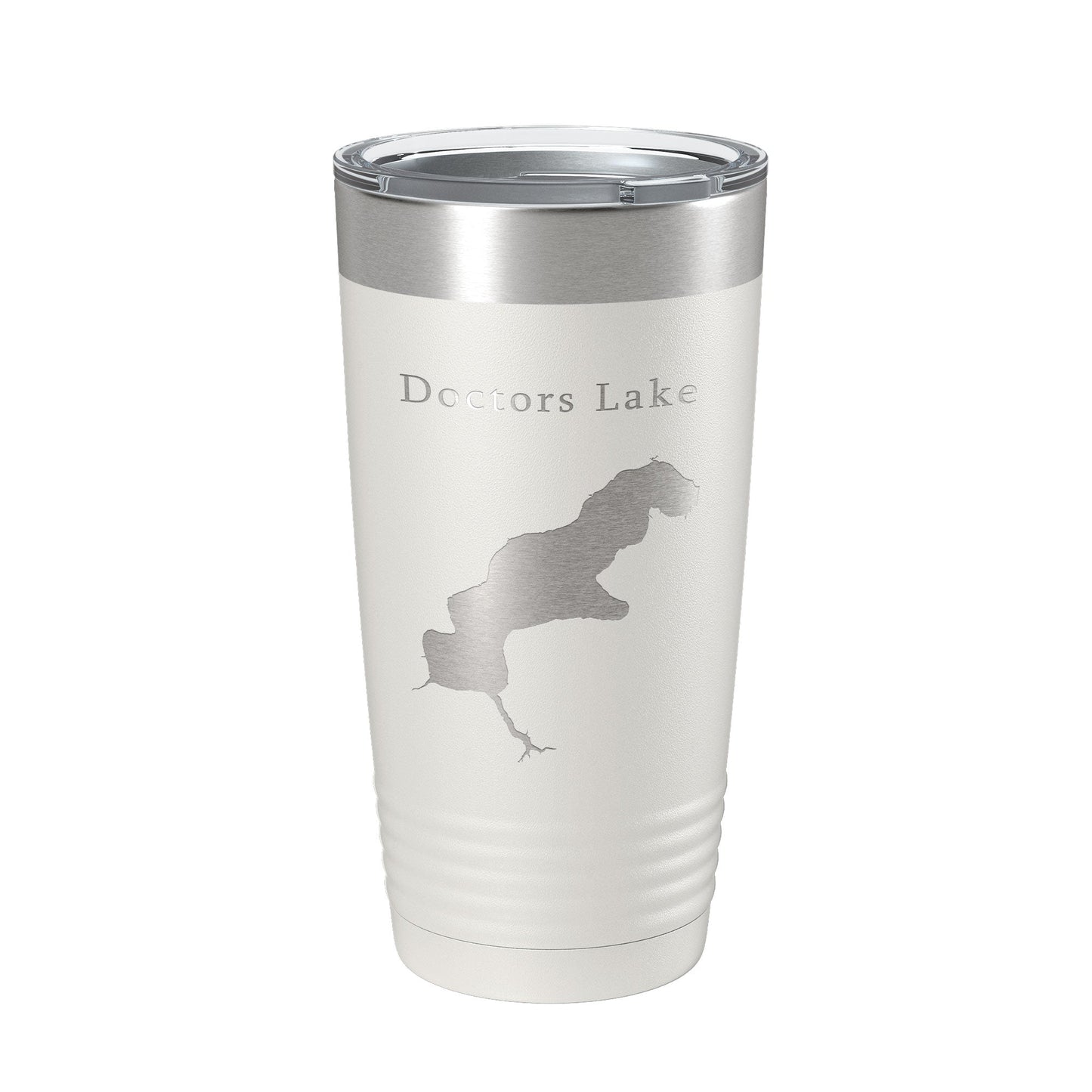 Doctors Lake Map Tumbler Travel Mug Insulated Laser Engraved Coffee Cup Florida 20 oz-1