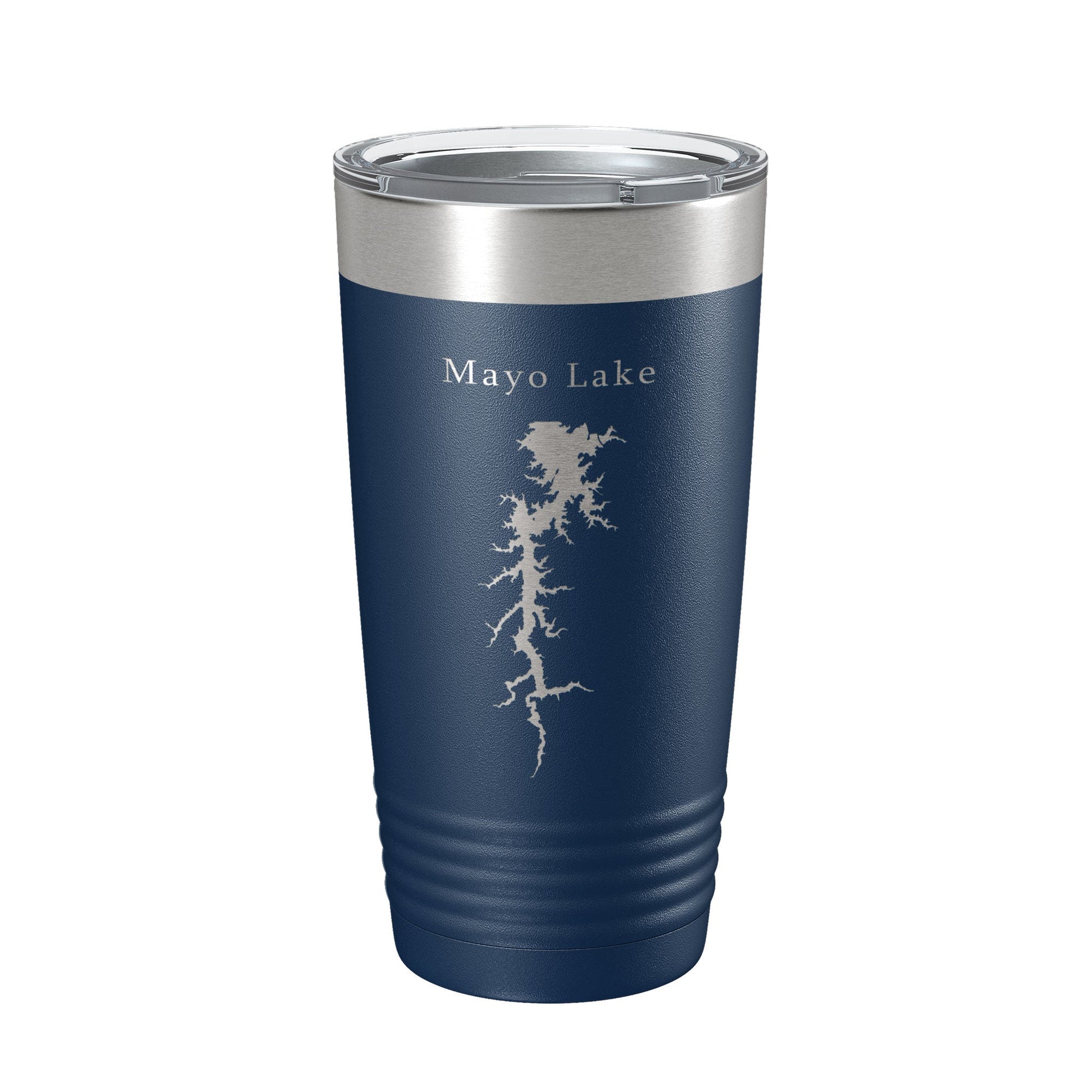 Mayo Lake Map Tumbler Travel Mug Insulated Laser Engraved Coffee Cup North Carolina 20 oz-2