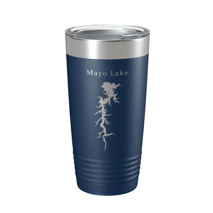 Mayo Lake Map Tumbler Travel Mug Insulated Laser Engraved Coffee Cup North Carolina 20 oz-8