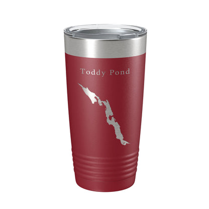 Toddy Pond Tumbler Lake Map Travel Mug Insulated Laser Engraved Coffee Cup Maine 20 oz-18