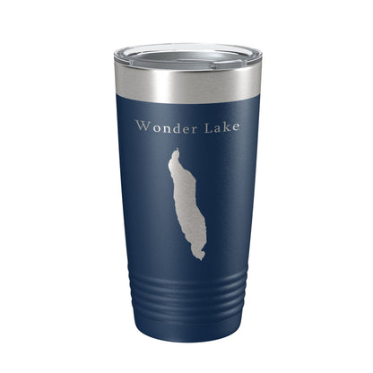 Wonder Lake Map Tumbler Travel Mug Insulated Laser Engraved Coffee Cup Alaska 20 oz-8
