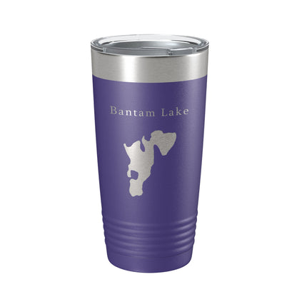Bantam Lake Map Tumbler Travel Mug Insulated Laser Engraved Coffee Cup Connecticut 20 oz-15