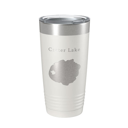 Crater Lake Map Tumbler Travel Mug Insulated Laser Engraved Coffee Cup Oregon 20 oz-1