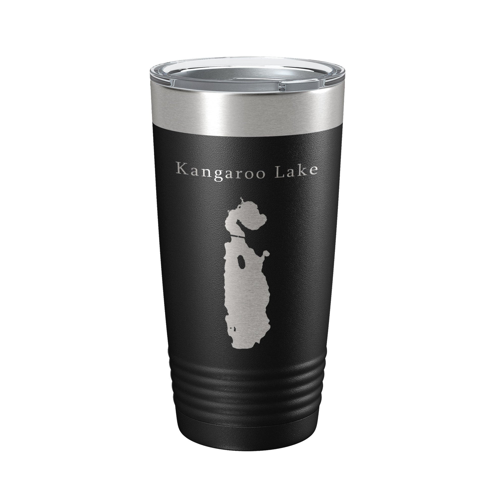 Kangaroo Lake Map Tumbler Travel Mug Insulated Laser Engraved Coffee Cup Wisconsin 20 oz-0