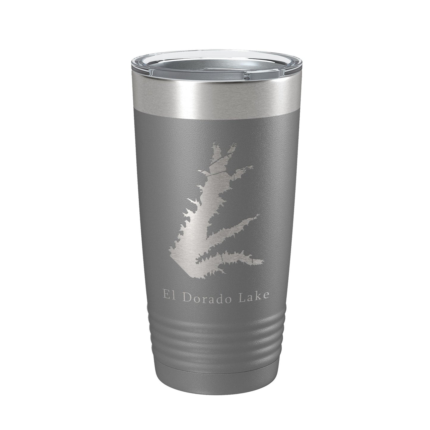 El Dorado Lake Map Tumbler Travel Mug Insulated Laser Engraved Coffee Cup Kansas 20 oz-16
