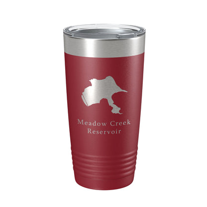 Meadow Creek Reservoir Tumbler Lake Map Travel Mug Insulated Laser Engraved Coffee Cup Colorado 20 oz-18