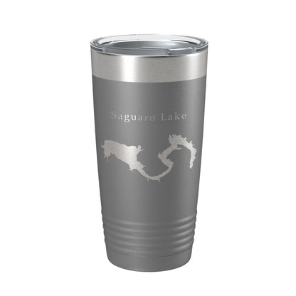 Saguaro Lake Map Tumbler Travel Mug Insulated Laser Engraved Coffee Cup Arizona 20 oz-16
