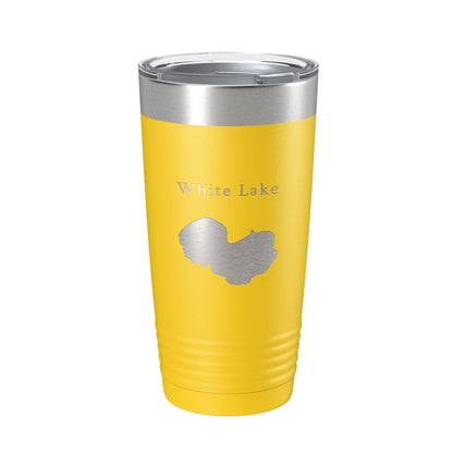 White Lake Map Tumbler Travel Mug Insulated Laser Engraved Coffee Cup Louisiana 20 oz-19