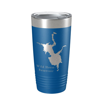 Wild Horse Reservoir Tumbler Lake Map Travel Mug Insulated Laser Engraved Coffee Cup Nevada 20 oz-6