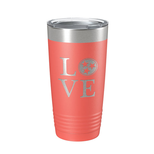 Tennessee Tristar Tumbler Love TN Travel Mug Gift Insulated Laser Engraved Coffee Cup Symbol 20 oz-20