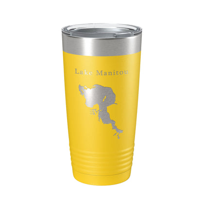 Lake Manitou Map Tumbler Travel Mug Insulated Laser Engraved Coffee Cup Indiana 20 oz-4