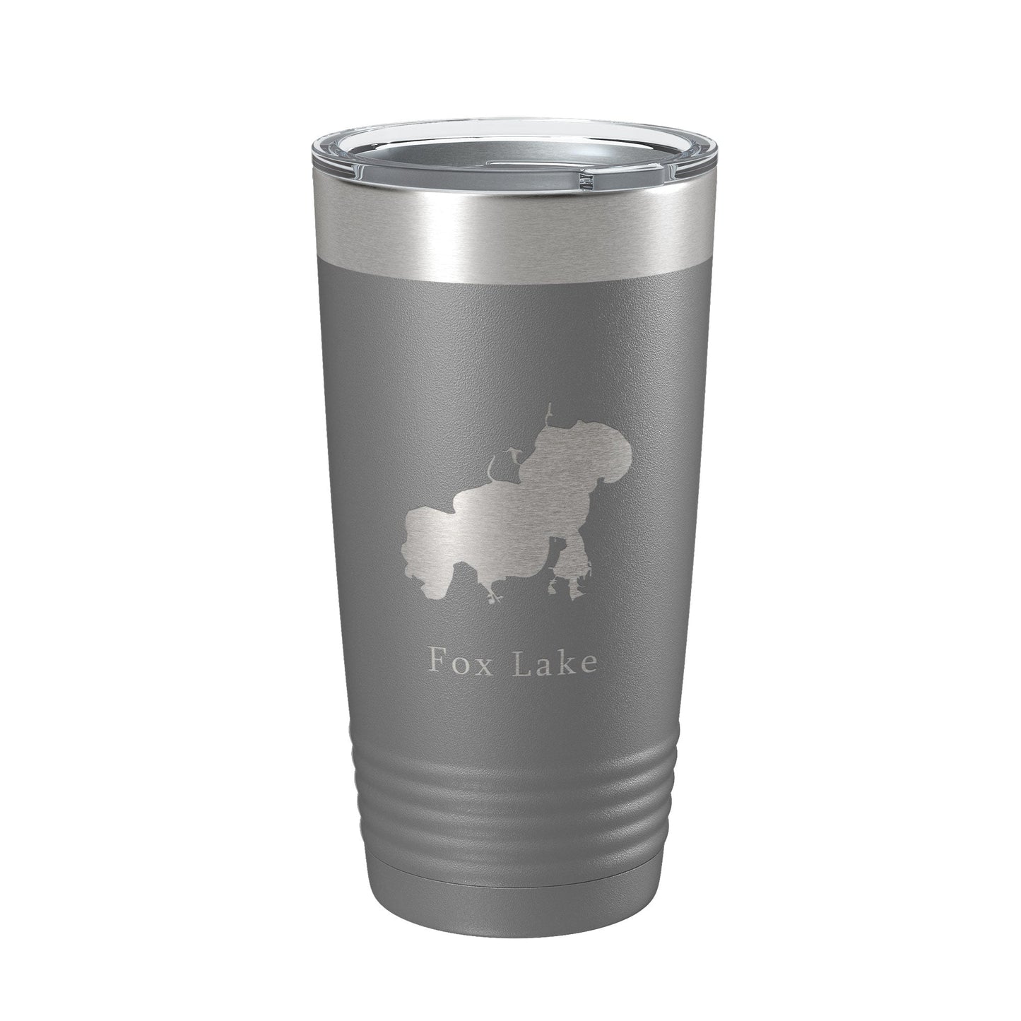 Fox Lake Map Tumbler Travel Mug Insulated Laser Engraved Coffee Cup Illinois 20 oz-16