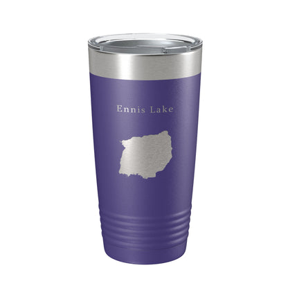 Ennis Lake Map Tumbler Travel Mug Insulated Laser Engraved Coffee Cup Montana 20 oz-15