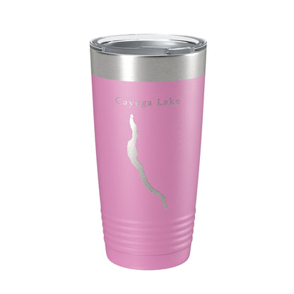 Cayuga Lake Map Tumbler Travel Mug Insulated Laser Engraved Coffee Cup New York 20 oz-14
