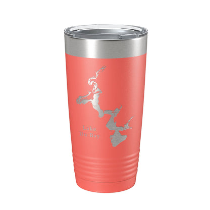 Lake Du Bay Map Tumbler Travel Mug Insulated Laser Engraved Coffee Cup Wisconsin 20 oz-20