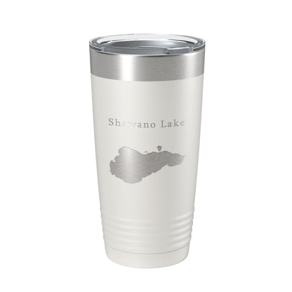 Shawano Lake Map Tumbler Travel Mug Insulated Laser Engraved Coffee Cup Wisconsin 20 oz-1