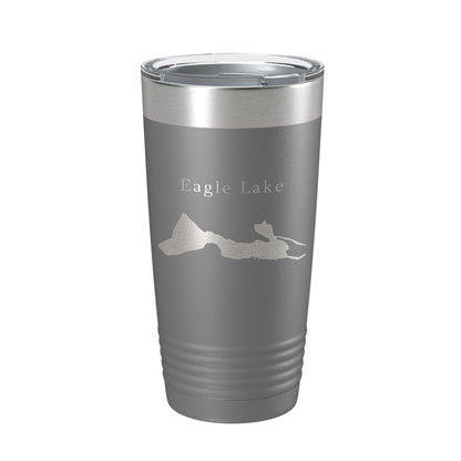 Eagle Lake Map Tumbler Travel Mug Insulated Laser Engraved Coffee Cup Michigan 20 oz-16