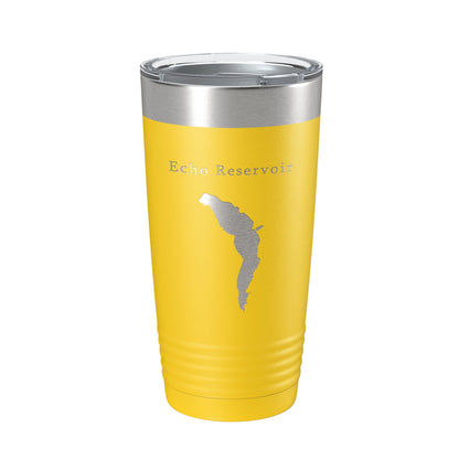 Echo Reservoir Tumbler Lake Map Travel Mug Insulated Laser Engraved Coffee Cup Utah 20 oz-19