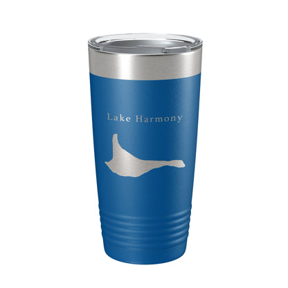 Lake Harmony Map Tumbler Travel Mug Insulated Laser Engraved Coffee Cup Pennsylvania 20 oz-6