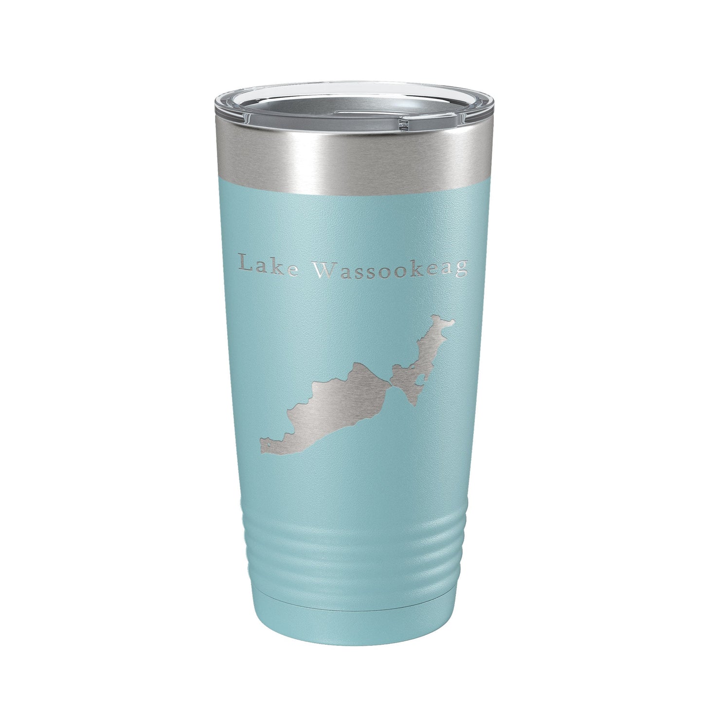 Lake Wassookeag Map Tumbler Travel Mug Insulated Laser Engraved Coffee Cup Maine 20 oz-13