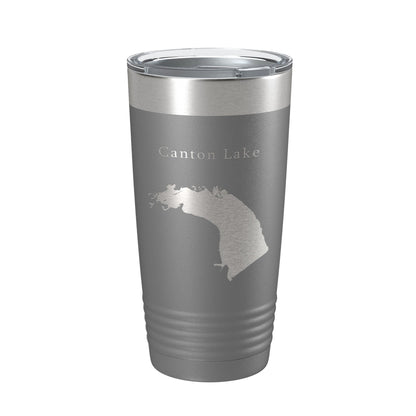 Canton Lake Map Tumbler Travel Mug Insulated Laser Engraved Coffee Cup Oklahoma 20 oz-16