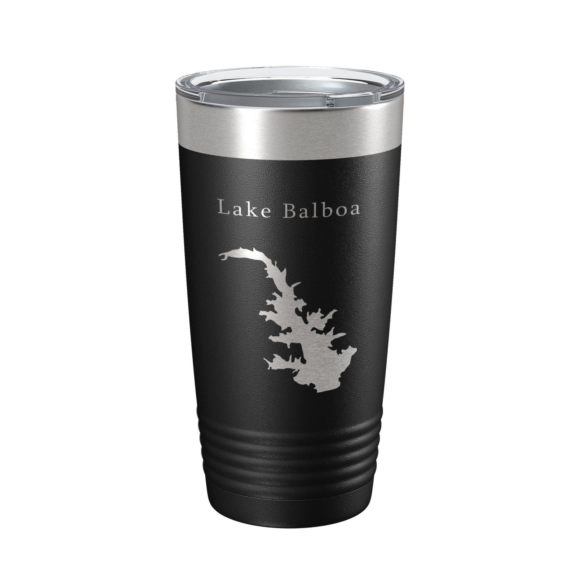Lake Balboa Map Tumbler Travel Mug Insulated Laser Engraved Coffee Cup Hot Springs Village Arkansas 20 oz-0
