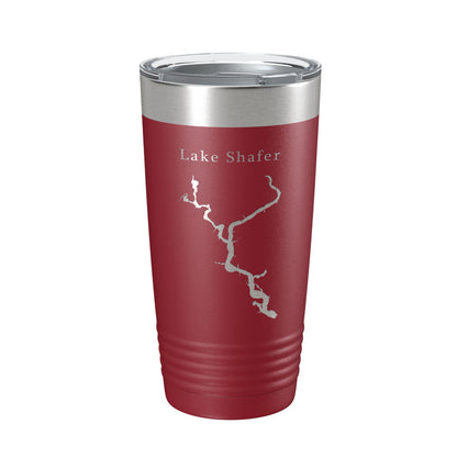 Lake Shafer Map Tumbler Travel Mug Insulated Laser Engraved Coffee Cup Indiana 20 oz-18