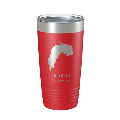 Chatfield Reservoir Tumbler Lake Map Travel Mug Insulated Laser Engraved Coffee Cup Colorado 20 oz-10