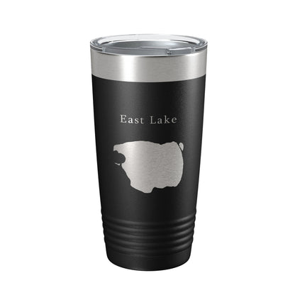 East Lake Map Tumbler Travel Mug Insulated Laser Engraved Coffee Cup Oregon 20 oz-0