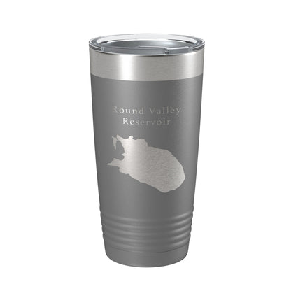 Round Valley Reservoir Tumbler Lake Map Travel Mug Insulated Laser Engraved Coffee Cup New Jersey 20 oz-16